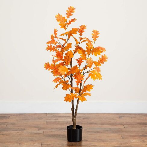 Nearly Natural 4ft Artificial Autumn Oak Tree - Harvest Season Decor - Indoor Fall Foliage Display in Saudi Arabia