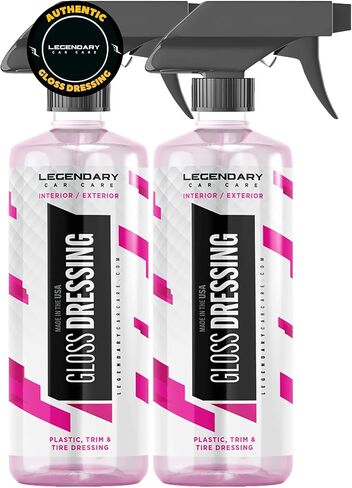 Legendary Gloss Dressing 64oz (Half Gallon) - Tire Shine Spray & Plastic Restorer – Water Based & Non-Greasy Interior/Exterior Detailing Spray - Trim, Rubber, Vinyl & Plastic Restorer for Cars in Saudi Arabia