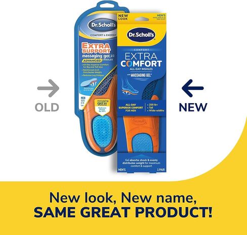 نعل داخلي داعم للخدمة الشاقة من دكتور شول ونعال داخلية داعمة إضافية من دكتور شول امتصاص فائق للصدمات ودعم معزز لقوس القدم للرجال الكبار والطويلين لتقليل إجهاد العضلات in Saudi Arabia