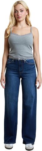 YMI Womens YMI Jeans Women's Super Soft High Rise Wide Leg Jeans, P070619 in Saudi Arabia