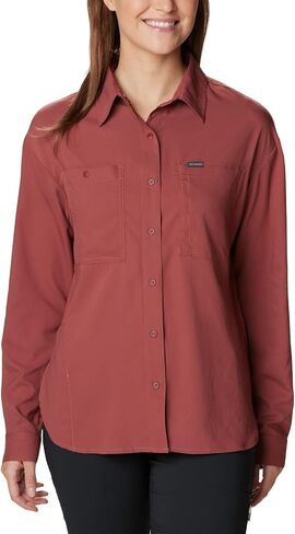 Columbia Womens Silver Ridge Utility Long Sleeve Hiking Shirt, Black, XX-Large in Saudi Arabia