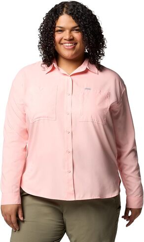 Columbia Womens Silver Ridge Utility Long Sleeve Hiking Shirt, Black, XX-Large in Saudi Arabia