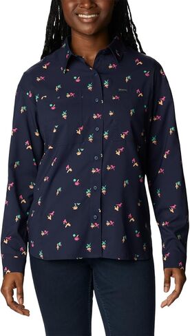 Columbia Womens Silver Ridge Utility Long Sleeve Hiking Shirt, Black, XX-Large in Saudi Arabia