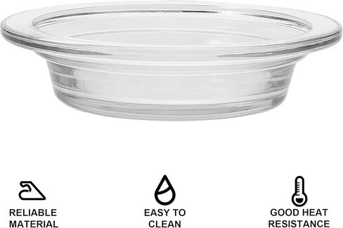 طبق تسخين الشمع البديل من CLKONKA - طبق زجاجي متين لإذابة الشمع - يناسب معظم أجهزة تسخين الشمع - شكل دائري (قطعة واحدة/4.69 بوصة) in Kuwait