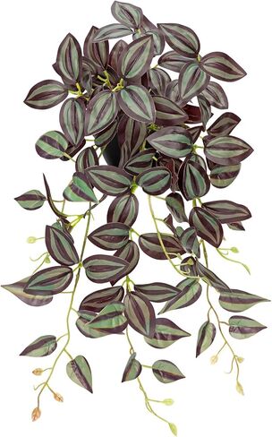 DILATATA Fake Plants Artificial Potted Plants 20 Inch Faux Peperomia Ivy Vine Plant Hanging Plant for Home Office Desk Shelf Indoor Outdoor Decor in Saudi Arabia