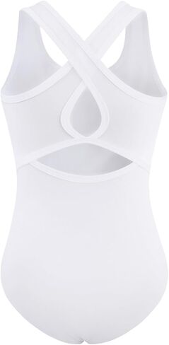 XiaoMoSha Gymnastics Leotards for Girls Hollow Back Dance Ballet Outfit Sleeveless Unitards Tank Bodysuit for Kids 4-14 Years in Saudi Arabia