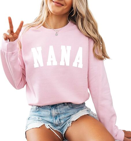 Verita Culture Nana Sweatshirt For Women Fall Season Long Sleeve Graphic Shirts Cozy Weather Lover Tops in Kuwait