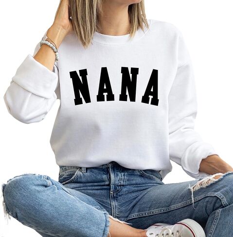 Verita Culture Nana Sweatshirt For Women Fall Season Long Sleeve Graphic Shirts Cozy Weather Lover Tops in Kuwait