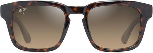 نظارات شمسية مربعة من Maui Jim Maluhia، بني فاتح لامع/Maui Ht مستقطبة، مقاس متوسط in Kuwait