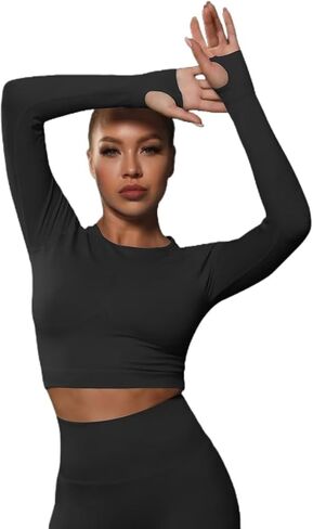 Women's Quick Drying Breathable Fitness Sports top, Women's Seamless Long Sleeved Yoga Shirt in Saudi Arabia