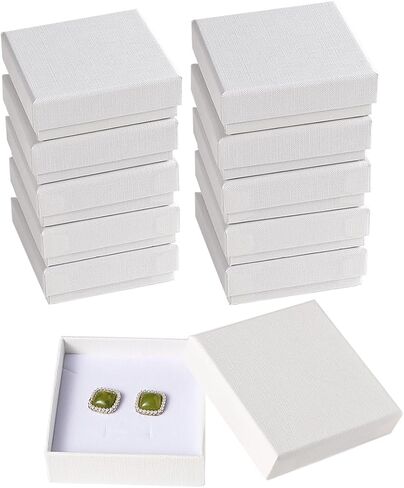 PUPPYSEW 40 Pieces Jewelry Gift Box with Lid, Jewelry Packaging for Small Business Necklace Ring Bracelet Earring Display Box (Black) in Saudi Arabia