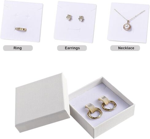 PUPPYSEW 40 Pieces Jewelry Gift Box with Lid, Jewelry Packaging for Small Business Necklace Ring Bracelet Earring Display Box (Black) in Saudi Arabia