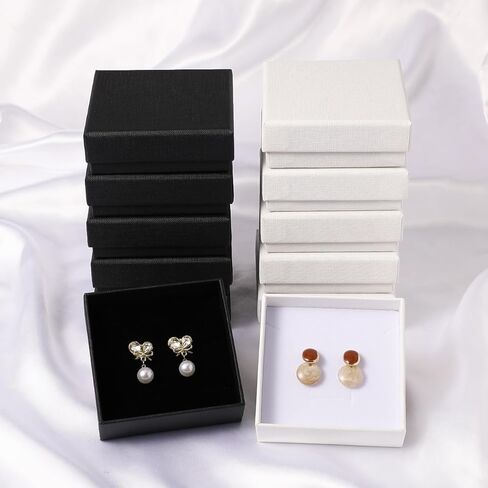 PUPPYSEW 40 Pieces Jewelry Gift Box with Lid, Jewelry Packaging for Small Business Necklace Ring Bracelet Earring Display Box (Black) in Saudi Arabia