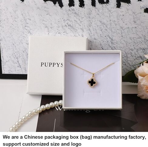 PUPPYSEW 40 Pieces Jewelry Gift Box with Lid, Jewelry Packaging for Small Business Necklace Ring Bracelet Earring Display Box (Black) in Saudi Arabia