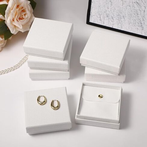 PUPPYSEW 40 Pieces Jewelry Gift Box with Lid, Jewelry Packaging for Small Business Necklace Ring Bracelet Earring Display Box (Black) in Saudi Arabia