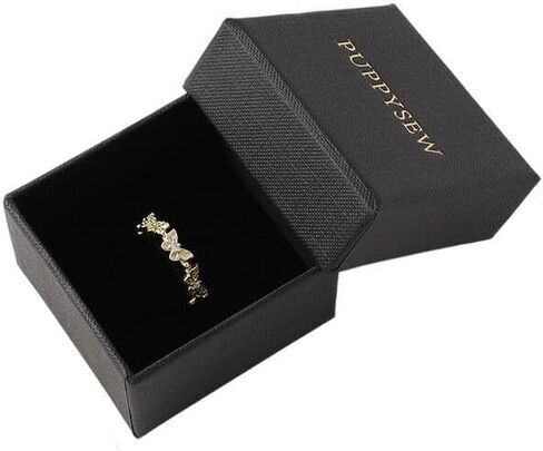 PUPPYSEW 40 Pieces Jewelry Gift Box with Lid, Jewelry Packaging for Small Business Necklace Ring Bracelet Earring Display Box (Black) in Saudi Arabia