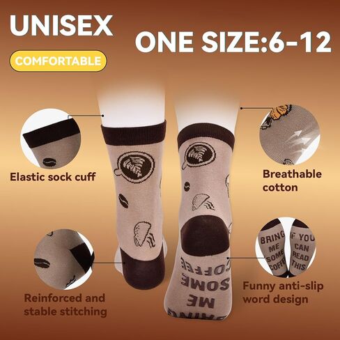 Viwnrxta Funny Food Socks for Man and Woman,6 Pcs Food Lovers Fun Cozy Crazy Novelty Fashion Cotton Socks in Saudi Arabia