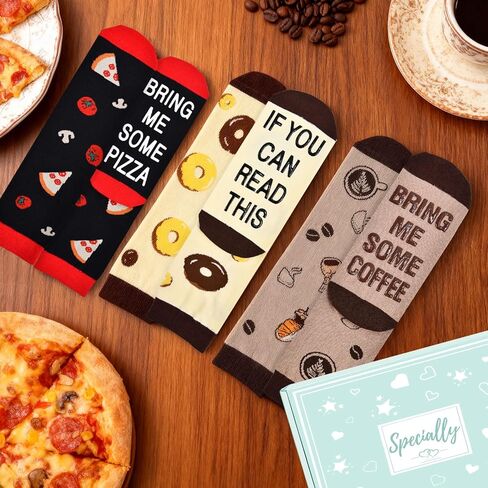 Viwnrxta Funny Food Socks for Man and Woman,6 Pcs Food Lovers Fun Cozy Crazy Novelty Fashion Cotton Socks in Saudi Arabia