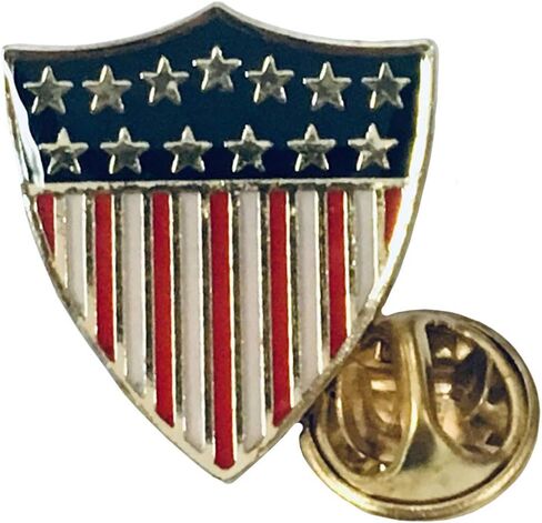 Trade Winds Wholesale Pack of 3 USA American Flag Shield Motorcycle Bike Hat Cap Lapel Pin in Saudi Arabia