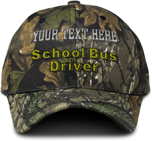 Camo Baseball Cap School Bus Driver Cotton Hunting Dad Hats for Men & Women in Saudi Arabia