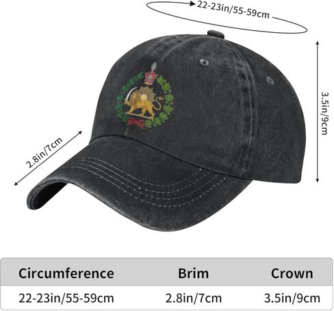 Persian Flag Iranian Lion Sun and Crown Iran Persia Baseball Cap Women Men Dad Hat Golf Cowboy Hat Trucker Hat in Saudi Arabia