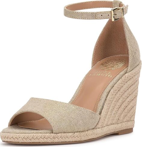 Vince Camuto Women's Felyn Wedge Sandal, Black, 6.5 in Saudi Arabia