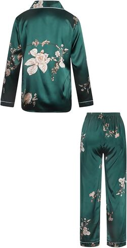 Women's Long-Sleeved Pajama Set, Elastic Waistband, Soft & Skin-Friendly Two-Piece Pajama Loungewear in Saudi Arabia