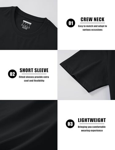 EKLENTSON Mens T-Shirts Short Sleeve Moisture Wicking Lightweight Casual Shirt Quick Dry Cooling Basic Crew Neck Top Tee in Saudi Arabia