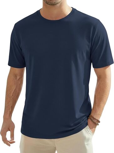 EKLENTSON Mens T-Shirts Short Sleeve Moisture Wicking Lightweight Casual Shirt Quick Dry Cooling Basic Crew Neck Top Tee in Saudi Arabia