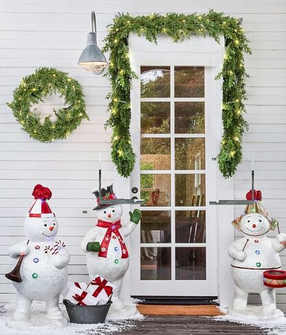 JoyHome 6FT الصنوبر إكليل عيد الميلاد الخضرة، واقعية الأرز السرو إكليل للمنزل رف الموقد الجدول الديكور المركزية in Kuwait