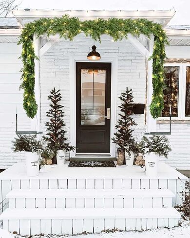 JoyHome 6FT الصنوبر إكليل عيد الميلاد الخضرة، واقعية الأرز السرو إكليل للمنزل رف الموقد الجدول الديكور المركزية in Kuwait