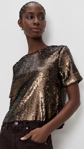 rag & bone Women's Lucy Sequin Tee in Saudi Arabia