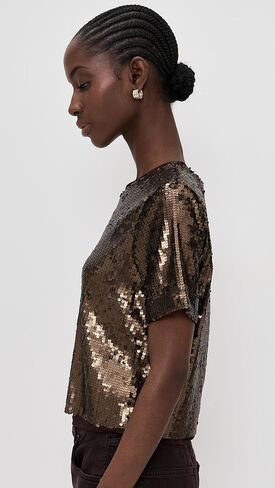 rag & bone Women's Lucy Sequin Tee in Saudi Arabia