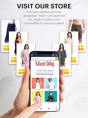 Mad Dog Satin Pajama Set For Women - Luxurious 2 Piece Silky Feel PJ Lounge Short Set, Elegant Nightwear, Silk Like Sleepwear in Saudi Arabia