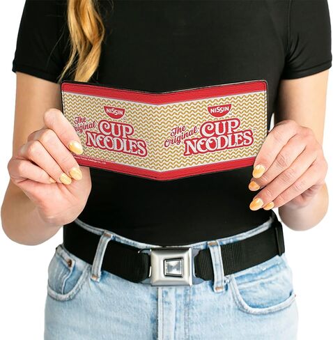 Buckle-Down Men's Bifold Wallet Cup Noodles, 4.0" x 3.5" in Saudi Arabia