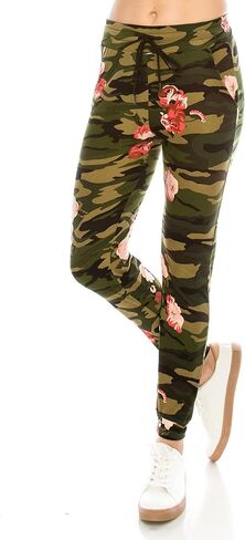 ALWAYS Women Drawstrings Jogger Sweatpants - Super Light Skinny Camo Soft Pockets Pants US M (Tag L/XL) in Saudi Arabia