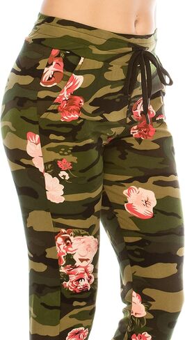 ALWAYS Women Drawstrings Jogger Sweatpants - Super Light Skinny Camo Soft Pockets Pants US M (Tag L/XL) in Saudi Arabia
