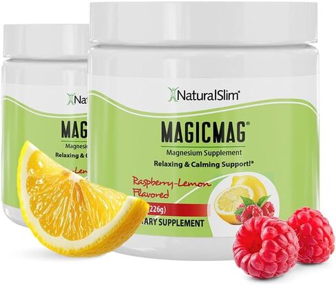 NaturalSlim MagicMag Magnesium Packets 30 Stick Pack Magnesium Citrate Powder – Stress, Constipation, Muscle, Heart Health, and Sleep Support | Natural Strawberry & Lime Flavored Magnesium Supplement in Saudi Arabia