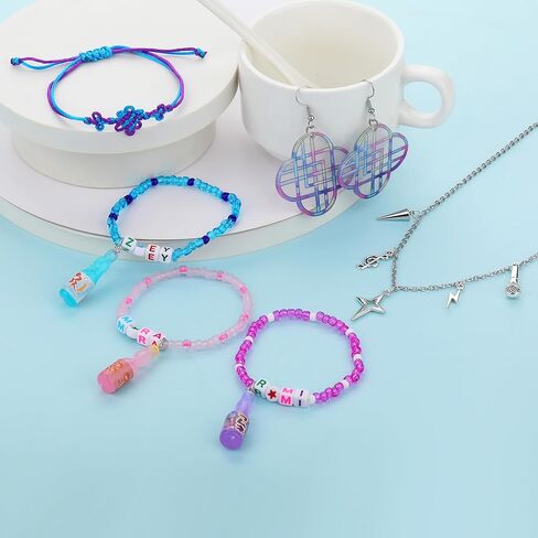 Phrantuchio 6 قطع Kpop Merch مجوهرات عقدة أساور الصداقة أقراط قلادة مجموعة أزياء الزي إكسسوارات هدايا in Saudi Arabia