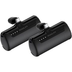 شاحن محمول Kuulaa USB C مع قابس USB-C مدمج ، 4500 مللي أمبير في الساعة Mini Power Bank حزمة بطارية صغيرة لـ iPhone 15/16 ، Samsung S22/S23 و Android (Pink) in Kuwait