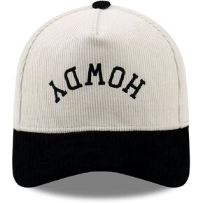 SoGoNati Corduroy Embroidered Baseball Cap, Vintage Adjustable Snapback Dad Hat for Men Women, Classic Cord Hat Funny Gifts in Kuwait