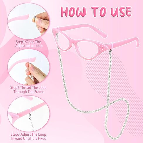 Orgoue Old Lady Costume Accessories, Granny Costume Glasses with Chain Handbag Necklace for Girl Women 100th Day of School in Saudi Arabia