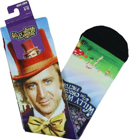 جوارب Willy Wonka للرجال من The Chocolate Factory جورب طاقم متسامي يناسب مقاس الحذاء 8-12 in Saudi Arabia
