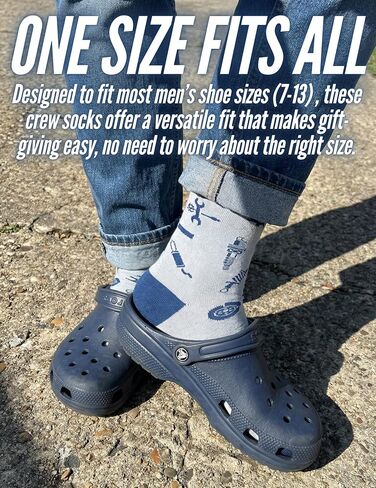 InnoBeta Mechanic Gifts for Men, Gifts for Mechanics, One Size Crew Socks in Saudi Arabia