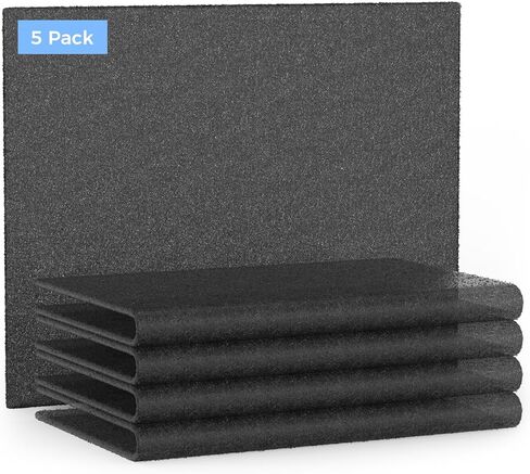 VOOPNU DH-JHD08 Washable Air Filter Replacement for Dust, Hair, Pet Dander, Lint, Fibers - Washable Version (Black), 5 Pack in Saudi Arabia