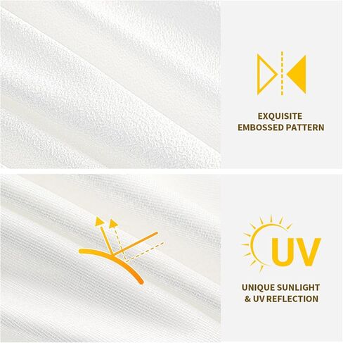 MIULEE White Thermal Insulated Curtains 84 Inches Long 2 Panels Set for Summer Heat Blocking Non See Through Privacy Thick Semi Sheer Light Filtering Back Tab Window Drapes for Bedroom Living Room in Saudi Arabia
