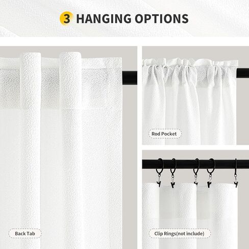 MIULEE White Thermal Insulated Curtains 84 Inches Long 2 Panels Set for Summer Heat Blocking Non See Through Privacy Thick Semi Sheer Light Filtering Back Tab Window Drapes for Bedroom Living Room in Saudi Arabia