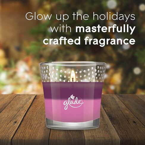 Glade Candle Jar, Air Freshener, 2in1, Merry Berry & Cranberry Celebration, 3.4 Oz, 2 Count in Saudi Arabia