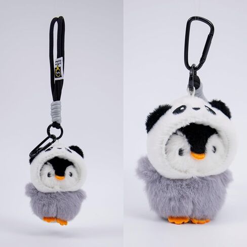 WANXINZHIQU Cute Penguin Keychain Soft Fabric Bag Charm Animal Keyring Backpack Car Decor Gift for Women in Saudi Arabia