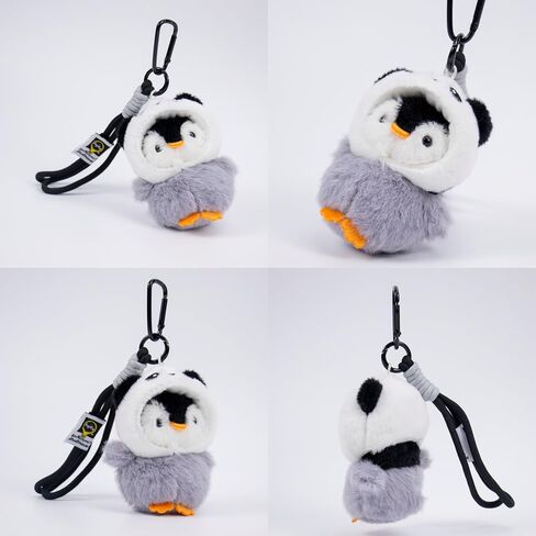 WANXINZHIQU Cute Penguin Keychain Soft Fabric Bag Charm Animal Keyring Backpack Car Decor Gift for Women in Saudi Arabia